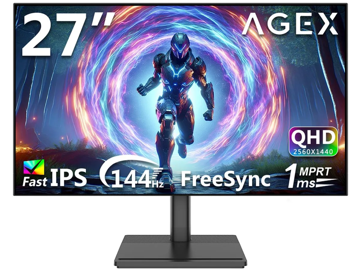 Z-EDGE Z-EDGE AGEX A27Q Black 27" 2K 144Hz 1ms Fast IPS gaming monitor — product photo