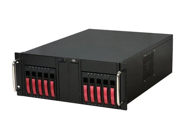 iStarUSA Inc. iStarUSA Inc. D-410-B10SA-RED Red 4U Server Chassis 10 Hot-Swap Bays 2 120mm Fans — tuotekuva