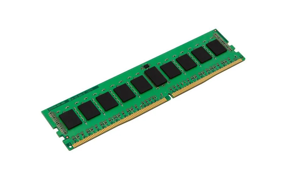 Green 288-pin DDR4 module without heat spreader