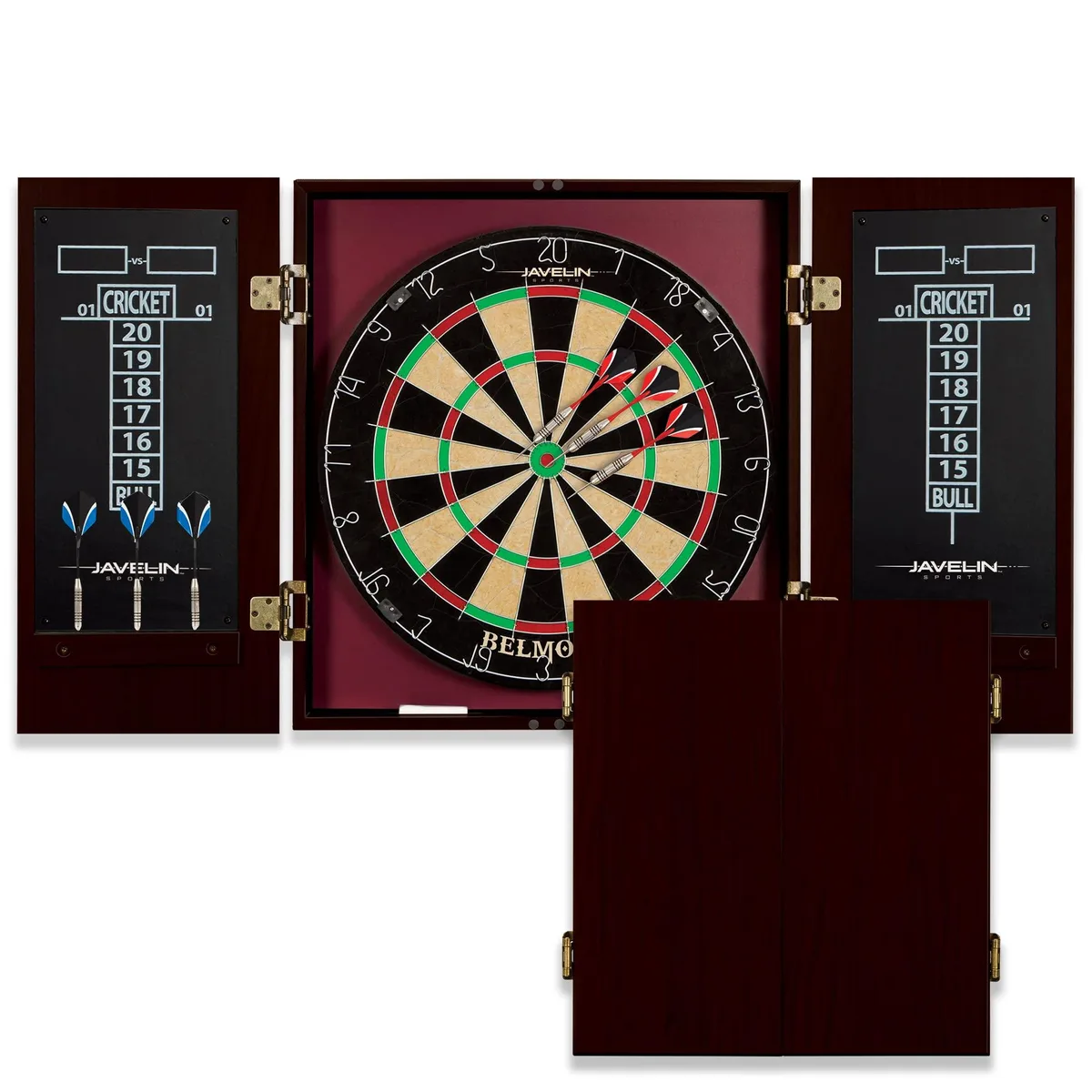 EastPoint Sports Belmont Bristle Dartboard Cabinet Set 18 in 39.5 in 6 darts — 商品照片