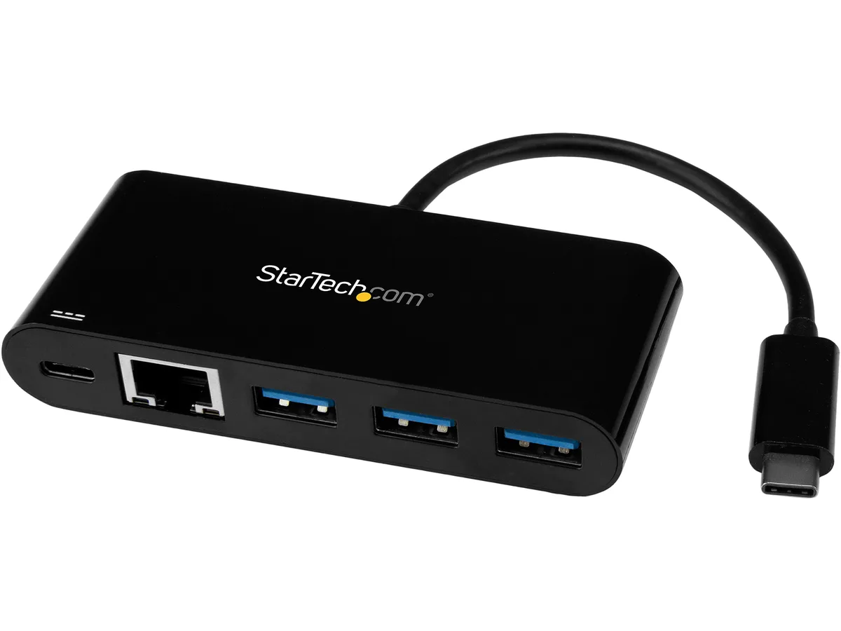 STARTECH STARTECH US1GC303APD USB-C GbE network card 3-port USB 3.0 hub PD 2.0 — produktfoto