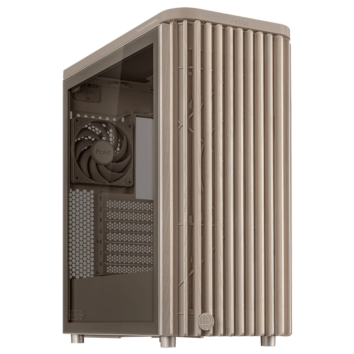 ASUS ASUS PROART PA401 WOOD TG PWM BEIGE PC case — product photo