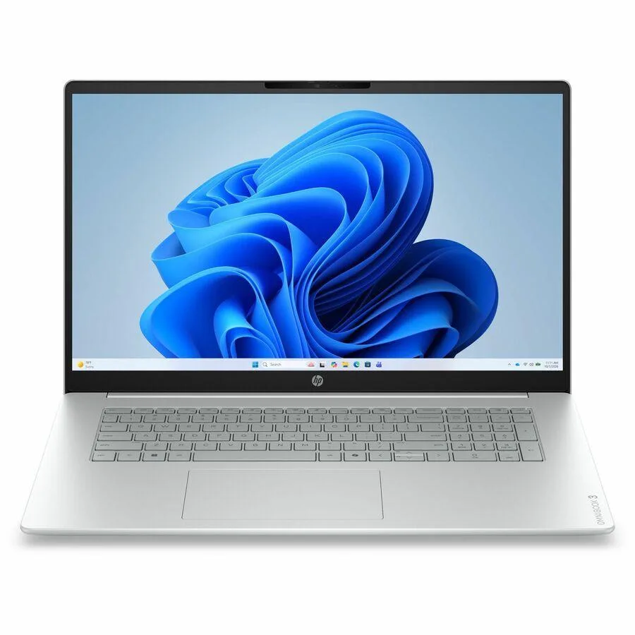 Silver 17.3 inch touchscreen laptop with Ryzen 3 30 processor