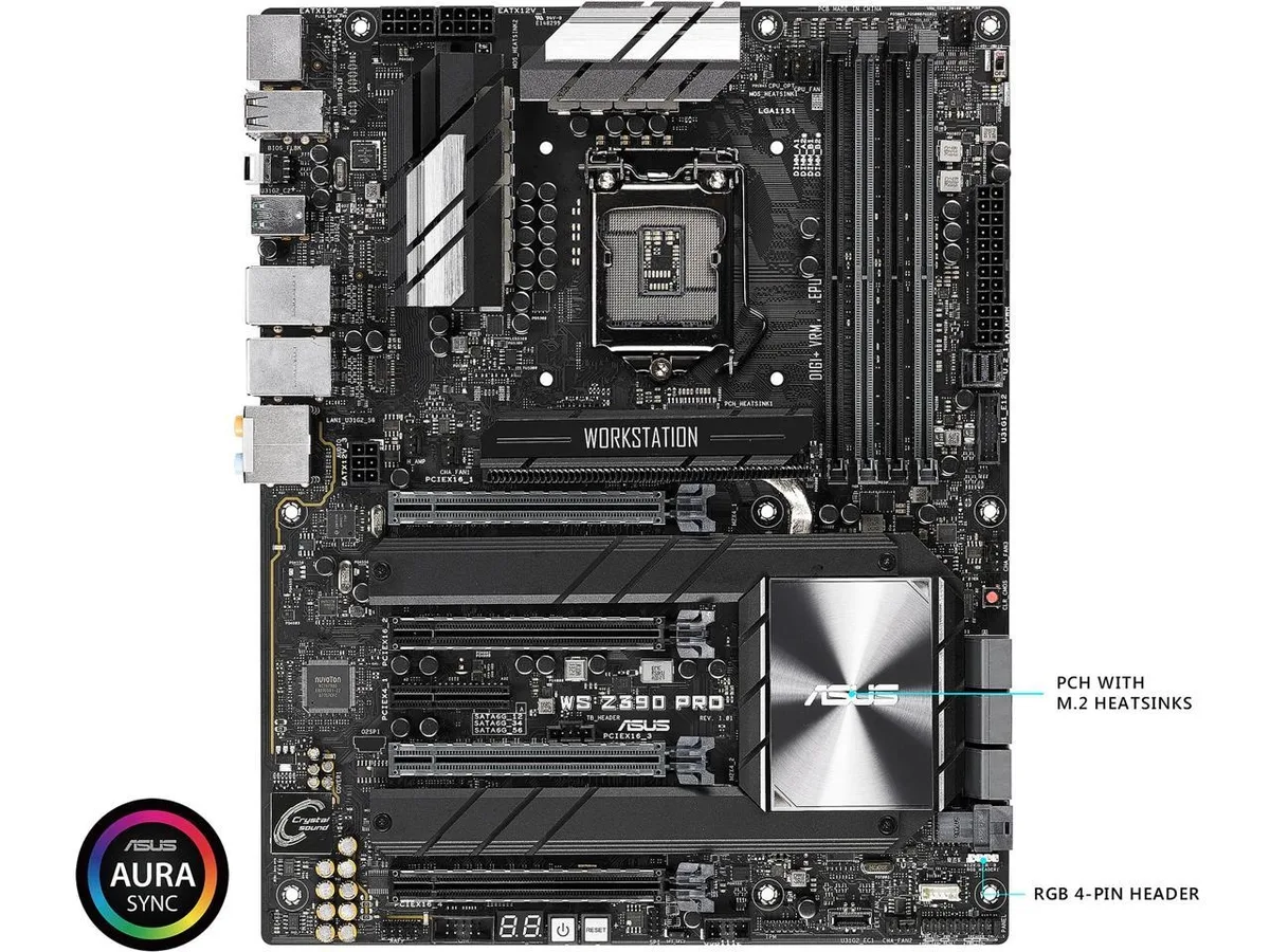 ASUS ASUS WS Z390 PRO LGA 1151 Intel Motherboard — product photo