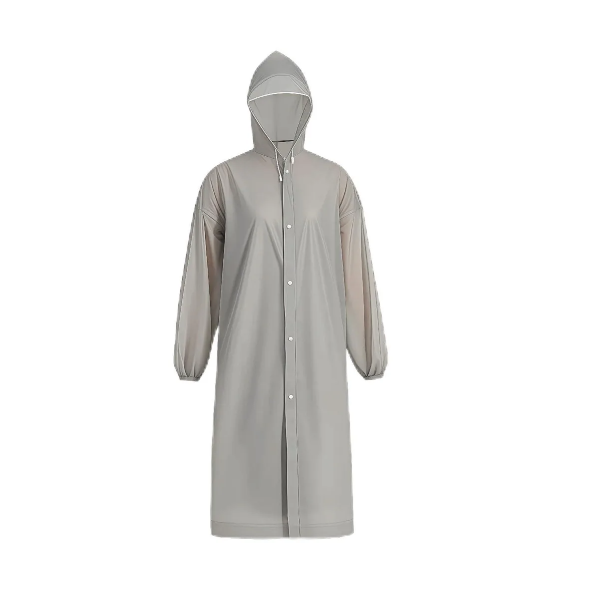 yayaboqu Portable Travel Raincoat Grey EVA 45" length 54" bust — 제품 사진
