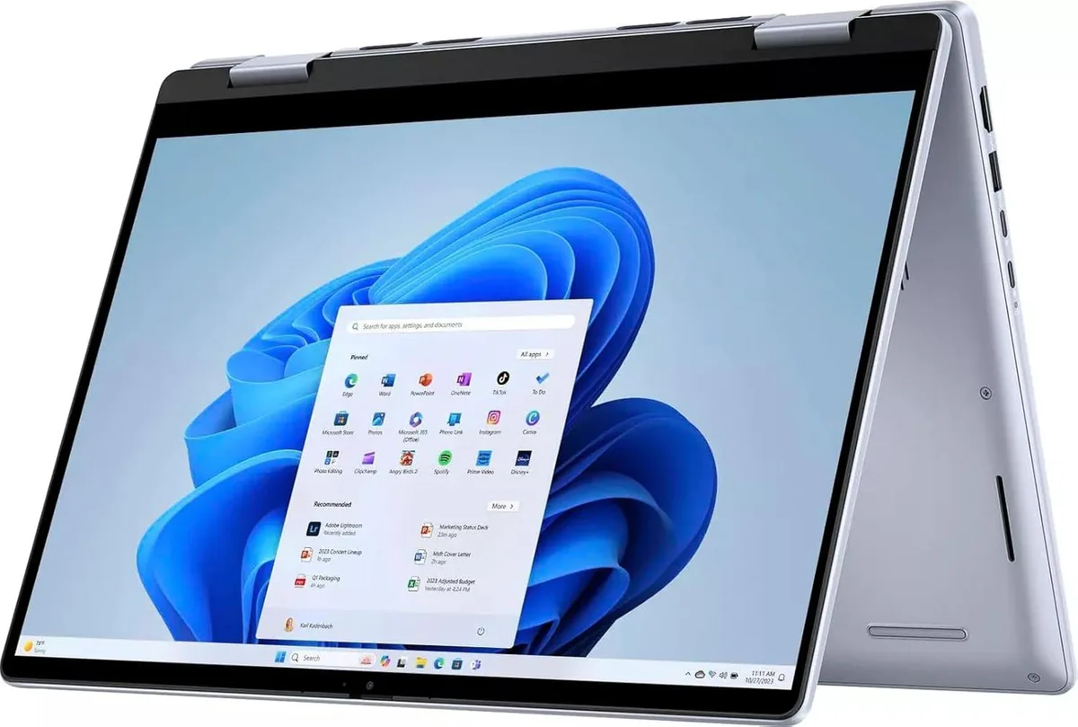 Ice Blue 14-inch 2-in-1 laptop with touchscreen and backlit keyboard
