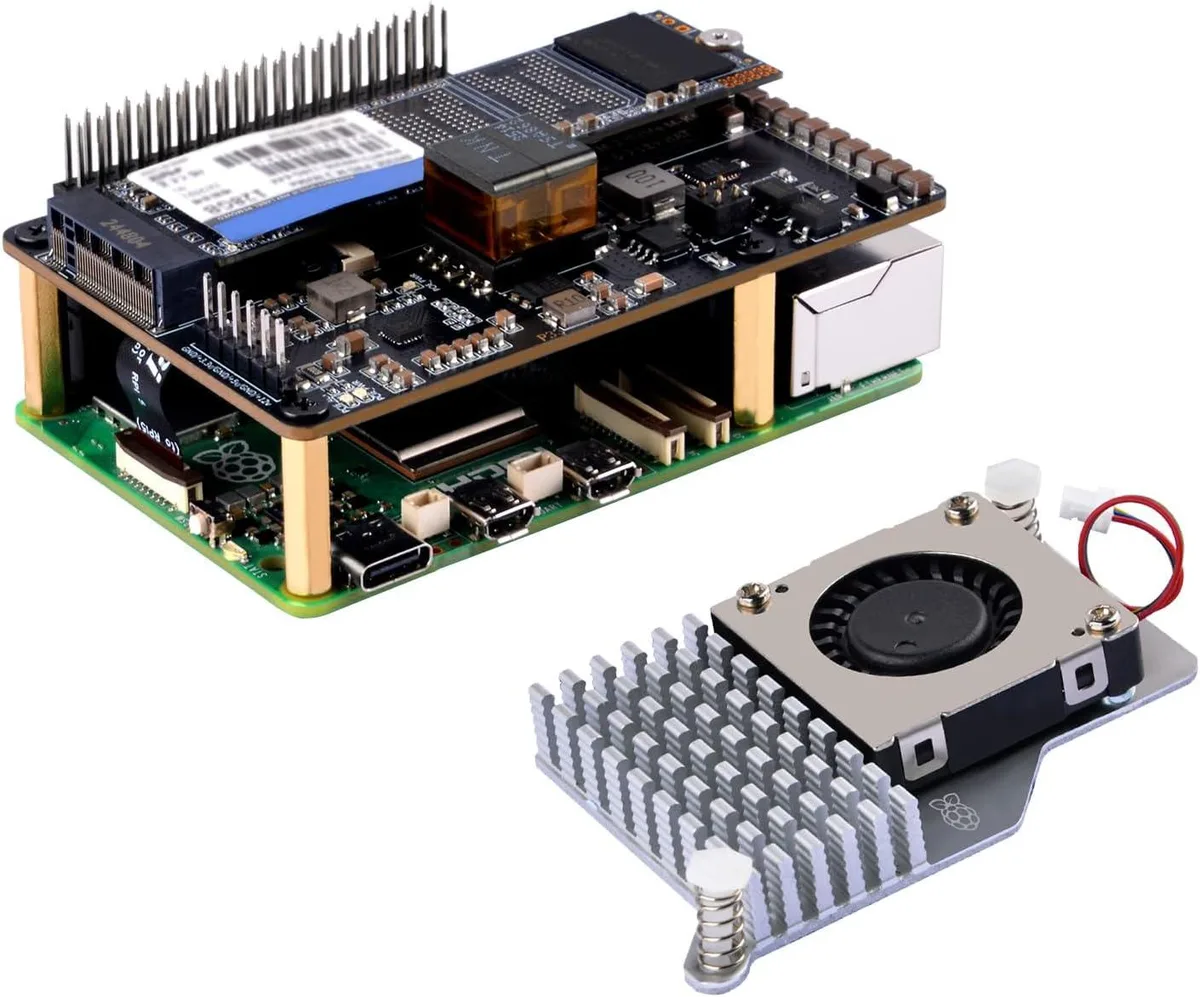 MCDODO MCDODO P33 M.2 NVME M-Key PoE+ Hat with Official Pi 5 Active Cooler — 商品照片