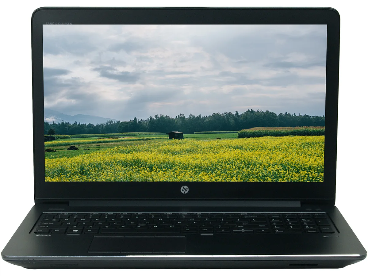 Gray HP ZBook 15 G3 laptop, 15.6 inch non-touch screen, no webcam