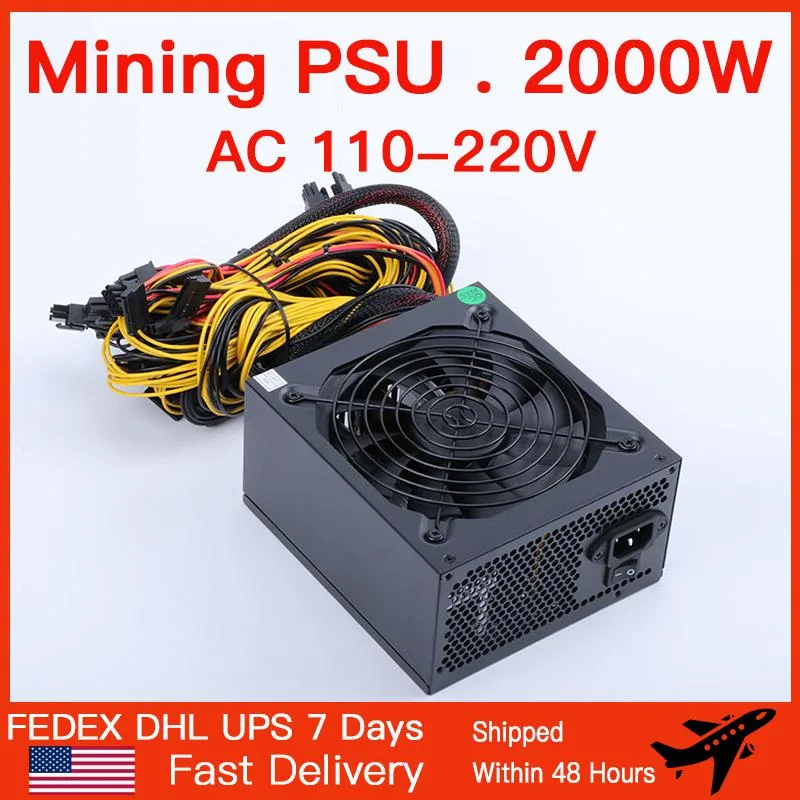 Pstaroth Pstaroth 2000 W ATX mining power supply 8 GPU temperature control — product photo