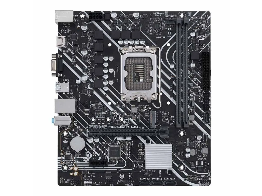 Green Micro ATX motherboard with silver CPU socket and black DDR4 slots