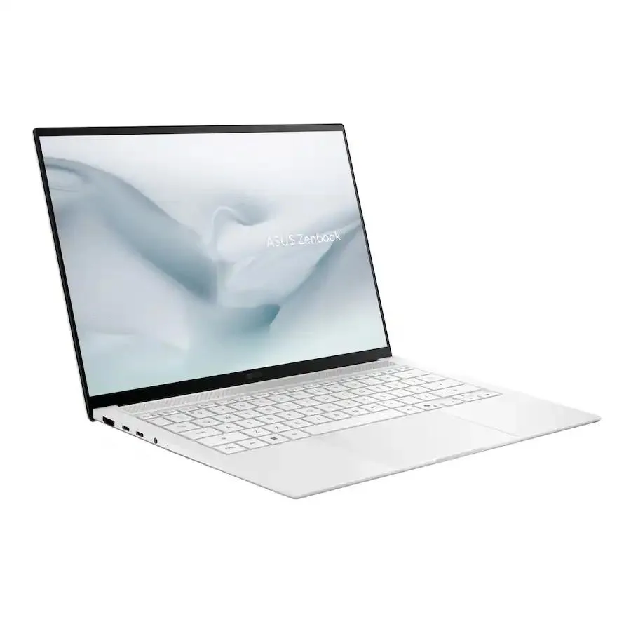 Thin 14 inch OLED touchscreen laptop in Scandinavian White finish