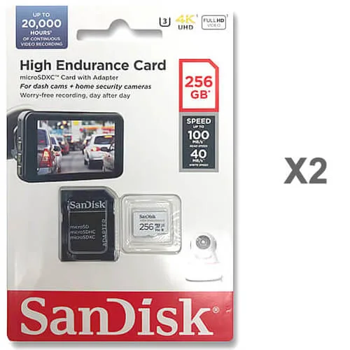 SanDisk SanDisk High Endurance 256GB microSDXC 2-pack Class 10 — תמונת המוצר