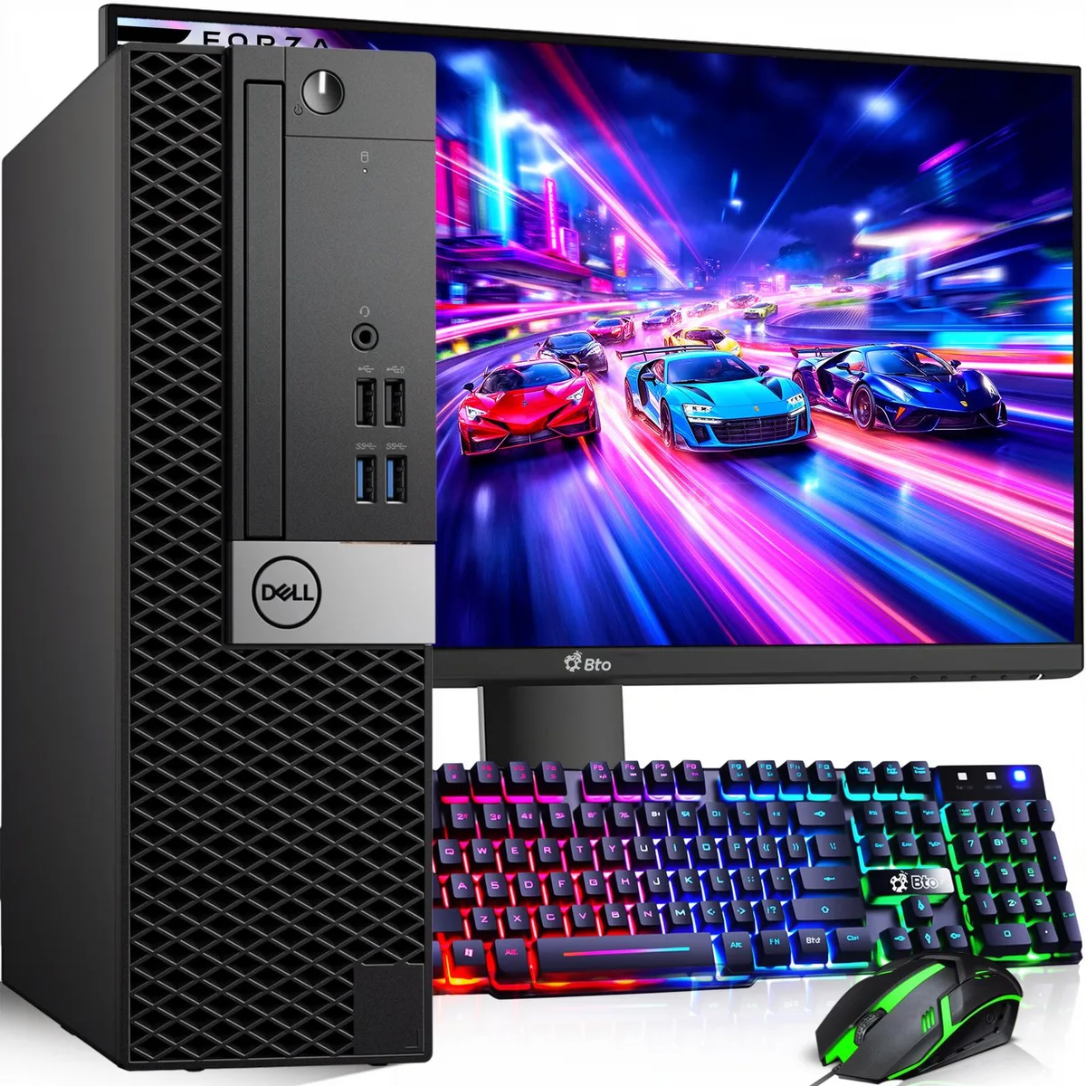 DELL DELL 3070 SFF Desktop PC i5-8500 16GB 256GB GT 1030 19" Monitor — ürün fotoğrafı