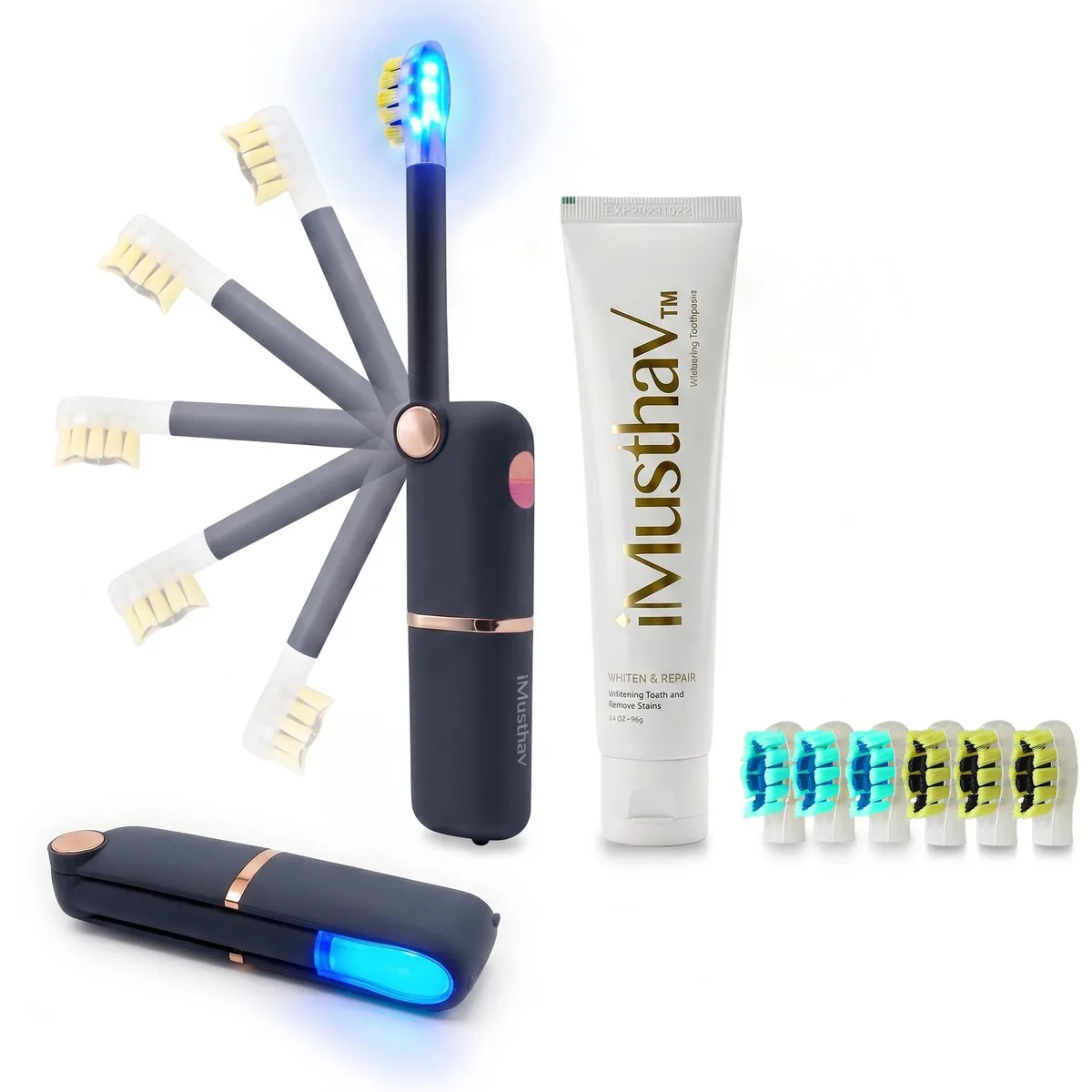 iMusthav STL-300-G foldable sonic oral care grey — product photo