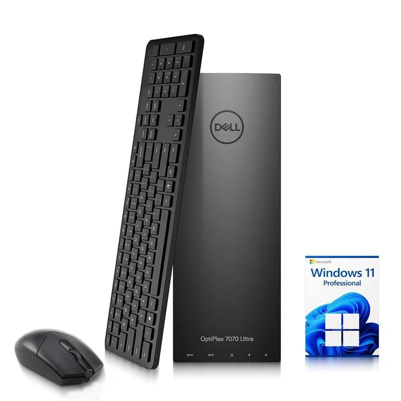 Ultra-small Dell OptiPlex 7070 desktop, matte black finish