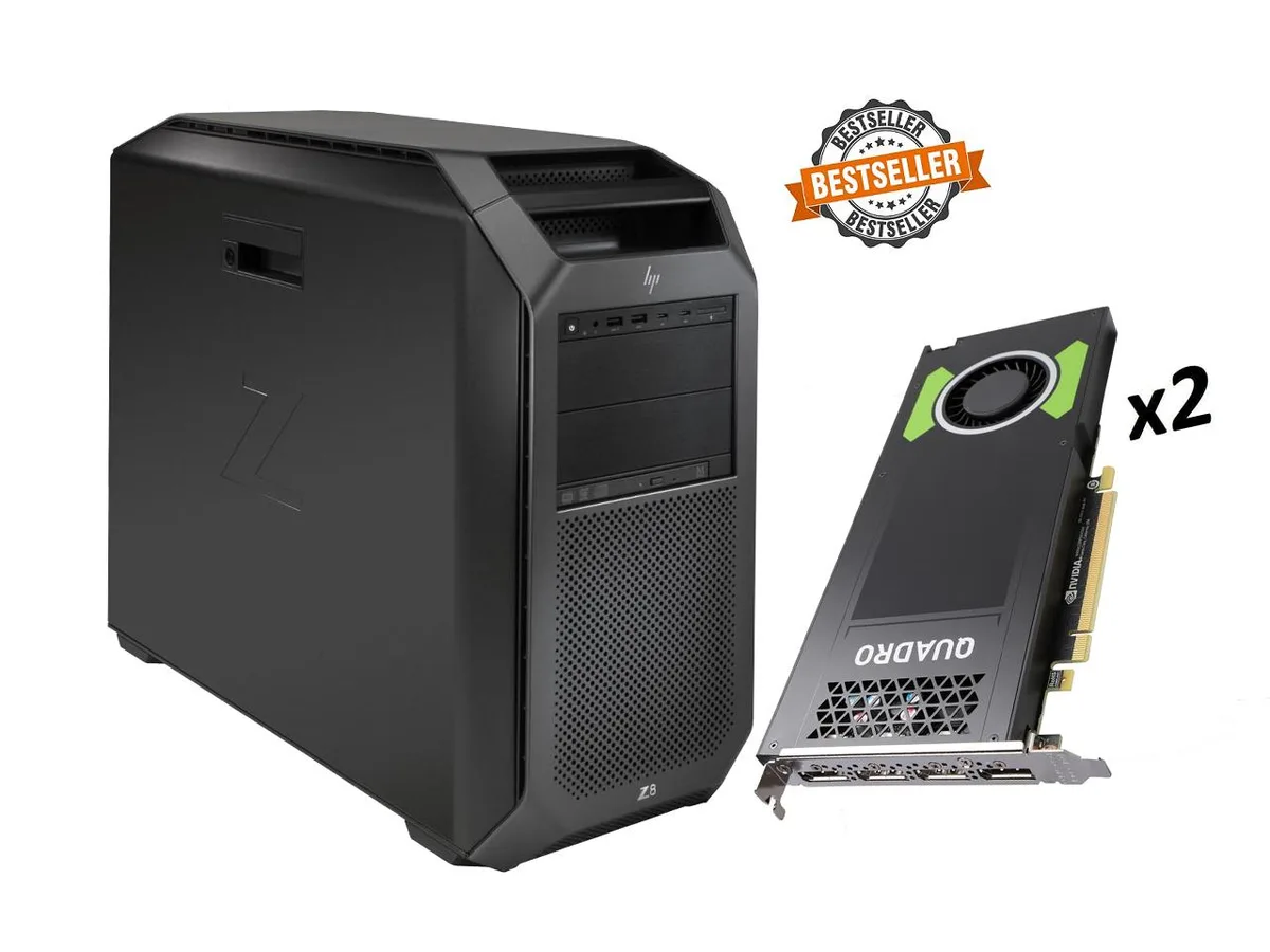 HP HP Z8 G4 Tower Workstation 2x Xeon Gold 6148 20-Core 2.4GHz 16GB DDR4 2TB NVMe 2x Quadro P4000 — product photo