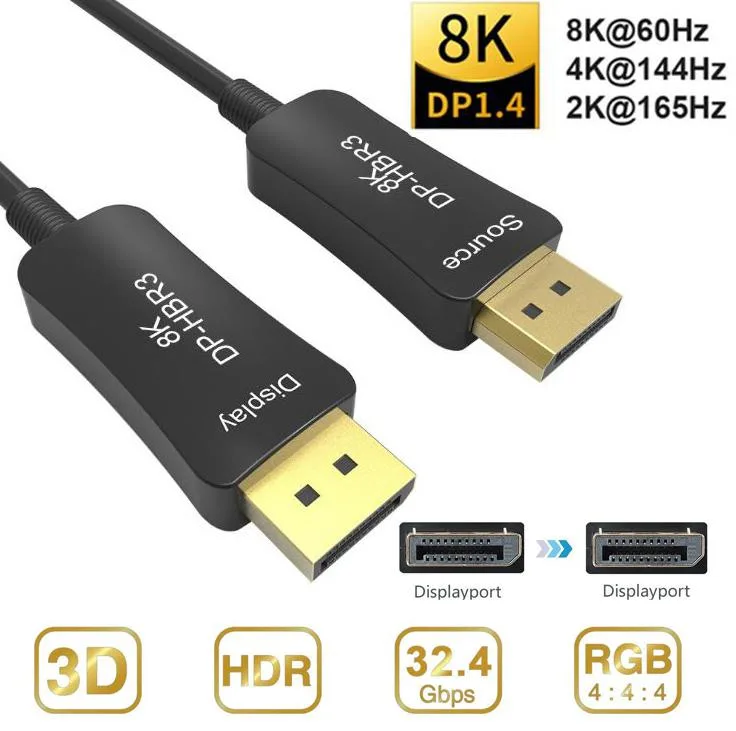 ESTONE ESTONE TJ-A022 DisplayPort Cable 66 ft 8K 4K 32.4Gbps — fotografia produktu