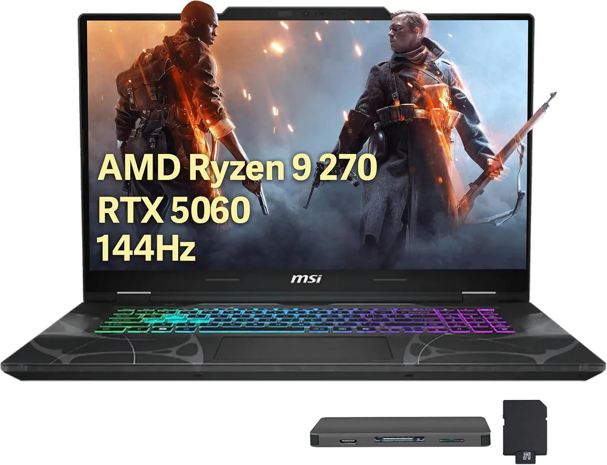MSI MSI Cyborg A15 AI Gaming Laptop AMD Ryzen 9 270 RTX 5060 16GB DDR5 2TB Storage 1TB SSD+1TB — product photo