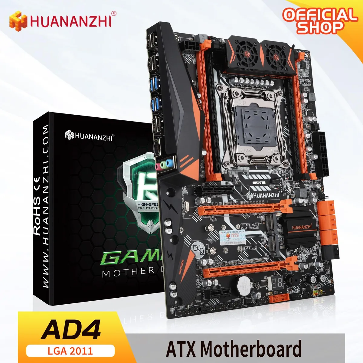 HUANANZHI HUANANZHI X99-AD4 V2.0 Intel motherboard LGA 2011-3 — product photo