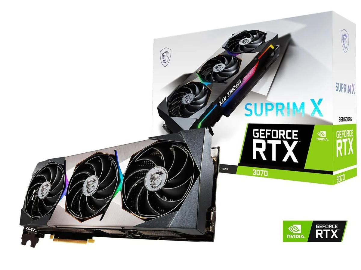 MSI MSI GeForce RTX 3070 SUPRIM X 8GB GDDR6 graphics card — produktbild