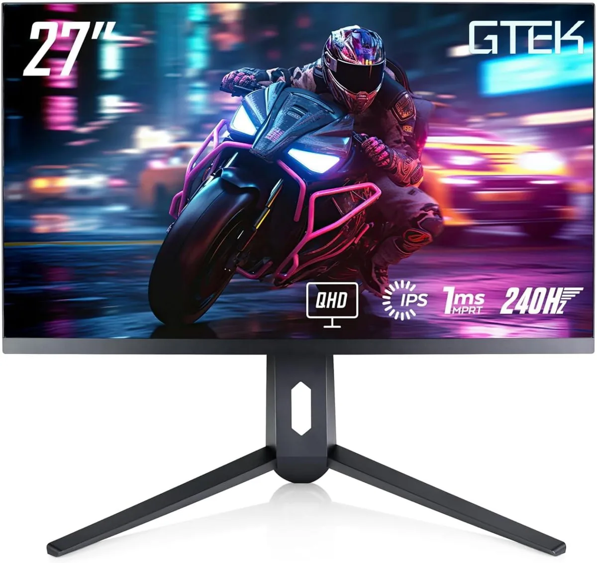 27 inch gaming monitor with thin bezel and height adjustable stand