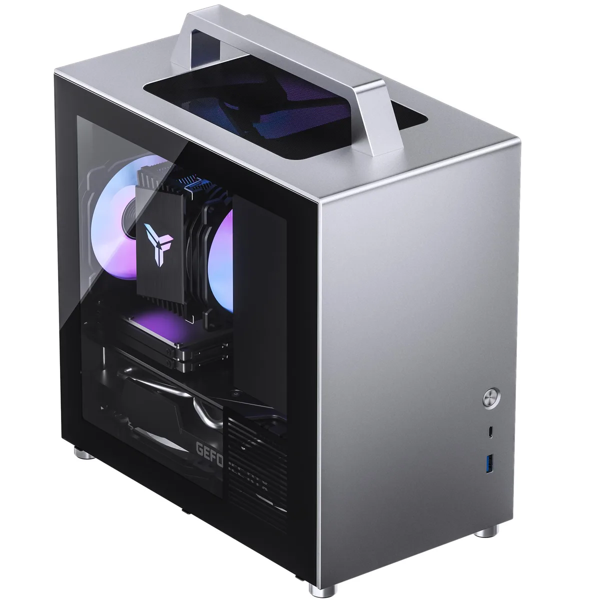 JONSBO JONSBO T8 PLUS SILVER Mini-ITX PC case — product photo