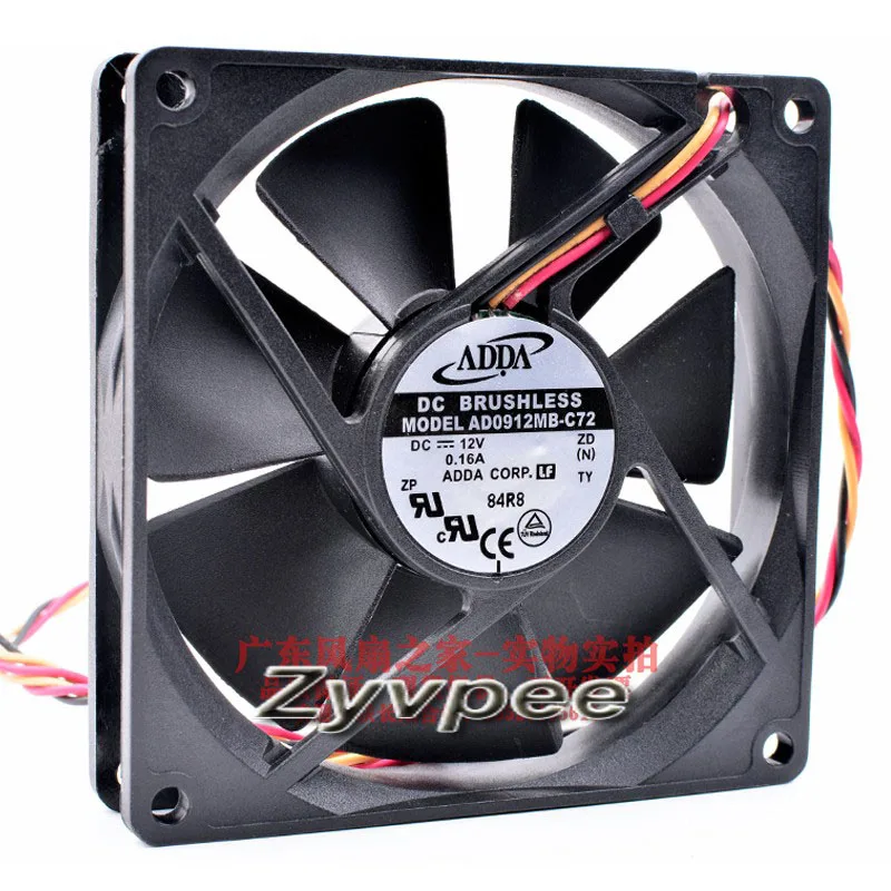 Zyvpee Zyvpee AD0912MB-C72 90x20mm 12V 0.16A 3-pin case fan — foto produk