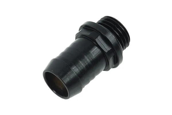 Alphacool G1/4 13mm barbed FatBoy fitting in Deep Black finish