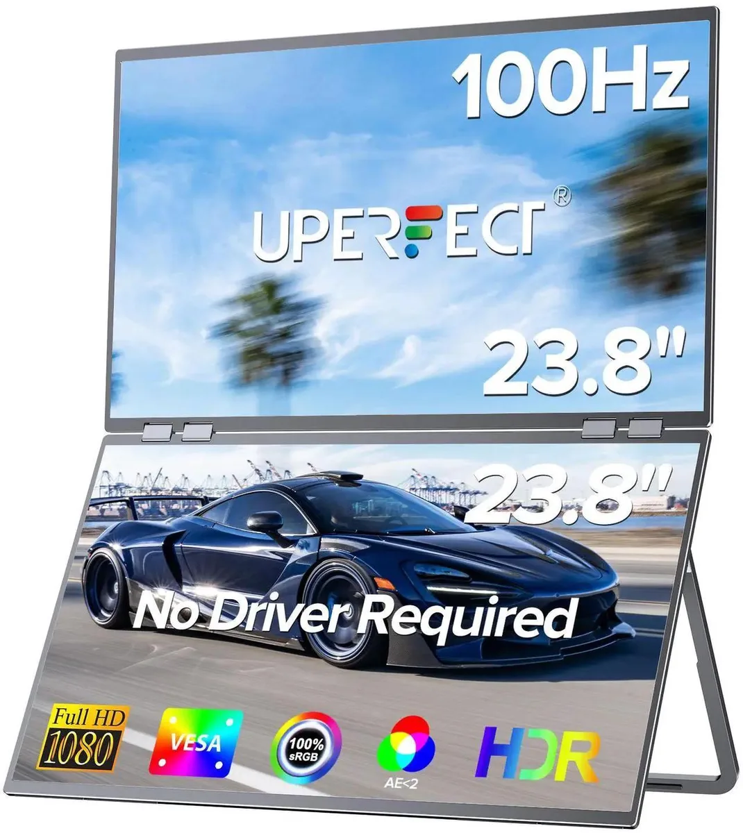 Uperfect Uperfect Delta 23.8" 100Hz Dual Portable Screen Extender gaming monitor — product photo