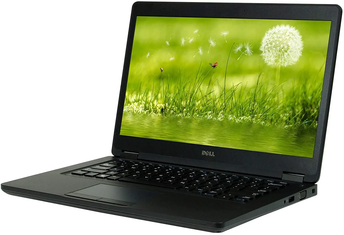Black Dell Latitude 5480 14 inch laptop closed view