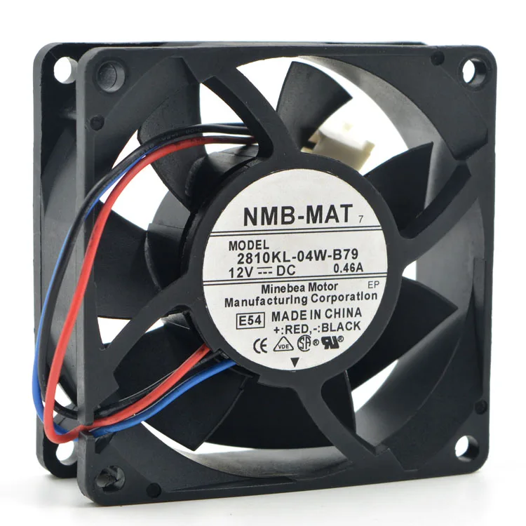 Zyvpee Zyvpee 2810KL-04W-B79 70mm 12V 0.46A 3-Wire Ball Bearing Case Fan — صورة المنتج