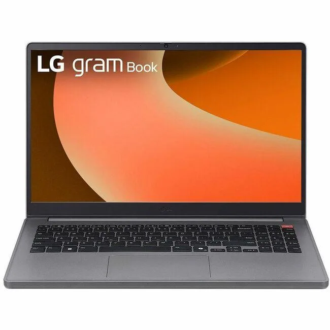 Silver 15.6 inch laptop closed on plain background