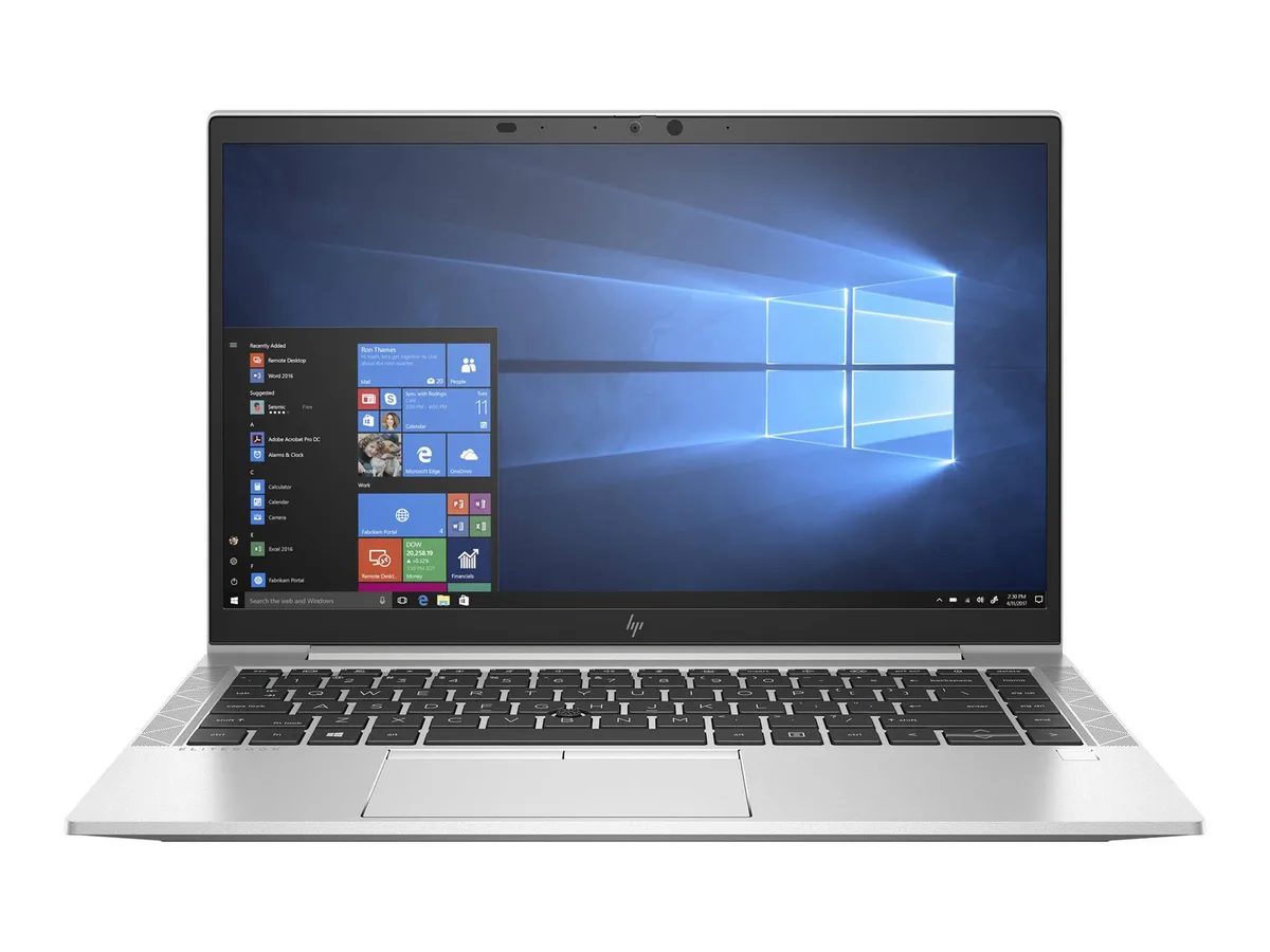Silver 14.0 inch business laptop closed lid matte finish