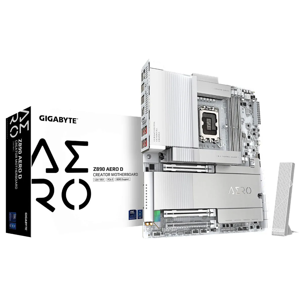 GIGABYTE GIGABYTE Z890 AERO D DDR5 Micro ATX Wi-Fi 7 Bluetooth 5.4 Intel motherboard — product photo
