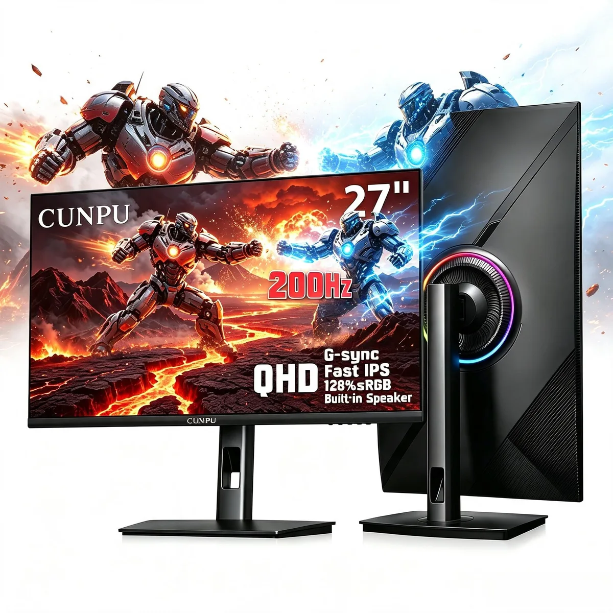 CUNPU CUNPU M27U2200AC 27" 2560x1440 200Hz gaming monitor — product photo