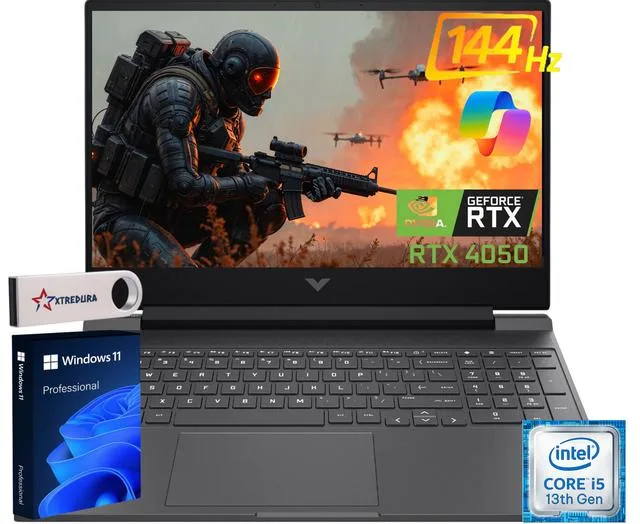Black 15.6 inch gaming laptop with micro edge anti glare display and backlit keyboard