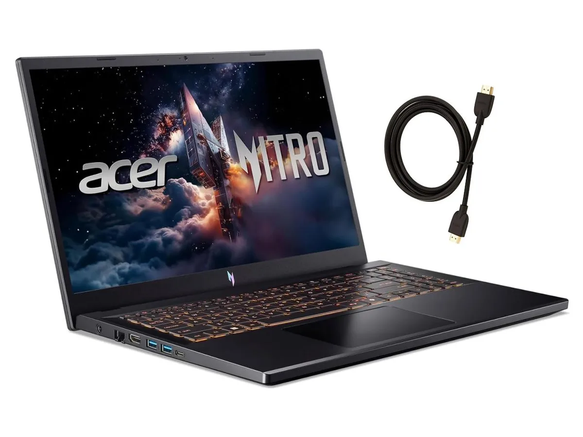 Black Acer Nitro 15.6 inch gaming laptop closed lid