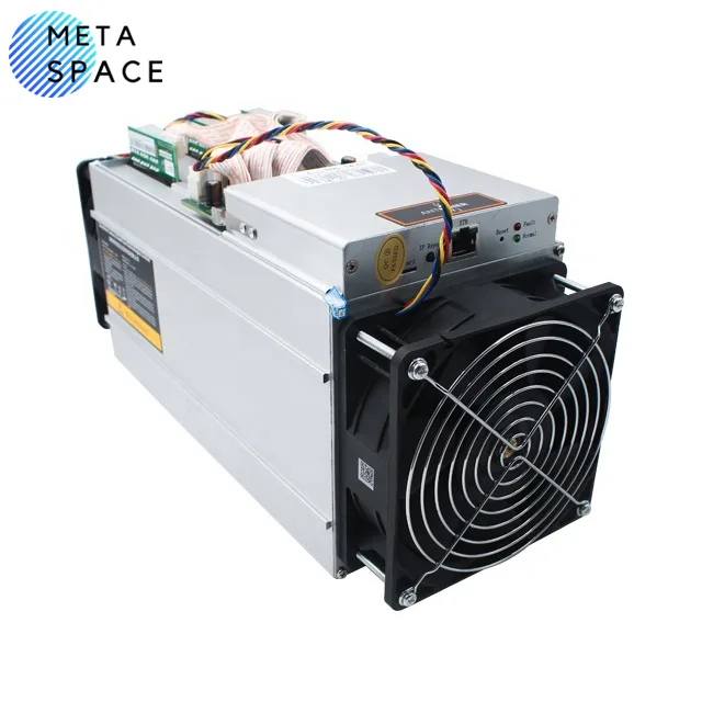 Rectangular metal mining unit with dual power supplies, matte grey finish, two visible cooling fans