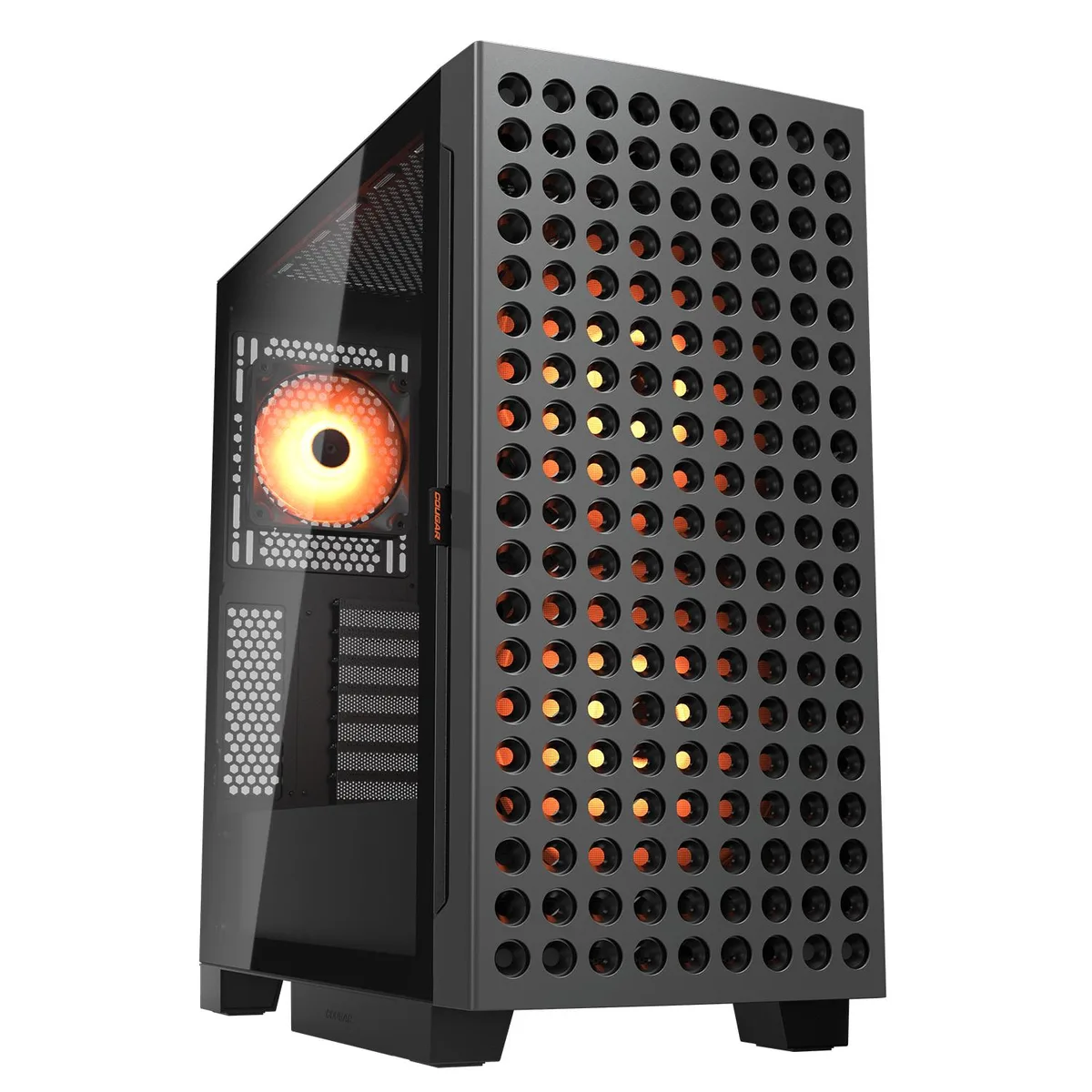 COUGAR COUGAR Airface ECO RGB PC Case, 2 x 180mm PWM + 120mm ARGB Fans, Black — product photo