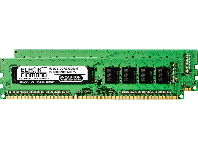 Black Diamond Memory Black Diamond Memory BD8GX21866MTE22 16GB 2x8GB ECC DDR3 1866 server RAM — product photo
