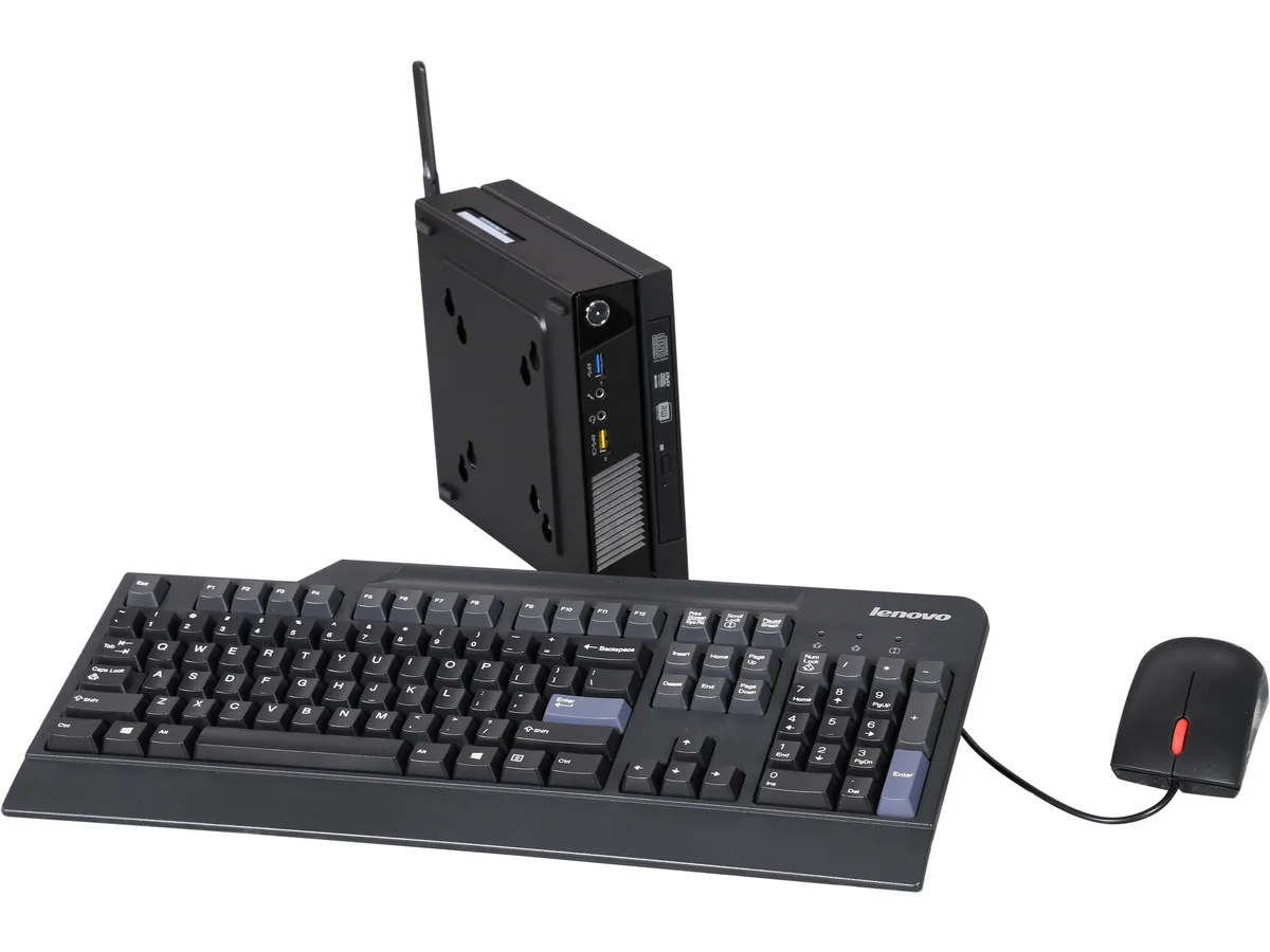 Lenovo Lenovo 10AY001WUS ThinkCentre Tiny desktop PC Intel Core i3-4130T 2.9 GHz 4 GB DDR3 500 GB — photo du produit