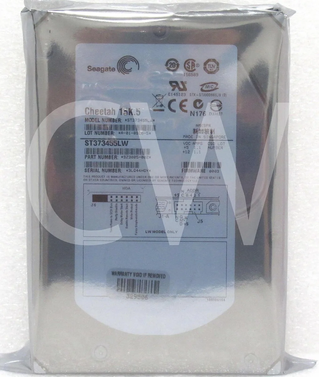 Silver 3.5 inch SCSI hard drive with 68 pin connector