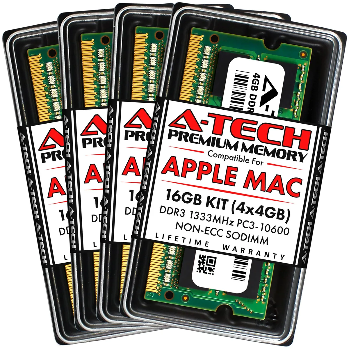 A-Tech A-Tech 16GB Kit (4x4GB) DDR3 1333MHz SODIMM 204-Pin Memory Upgrade — produktbilde