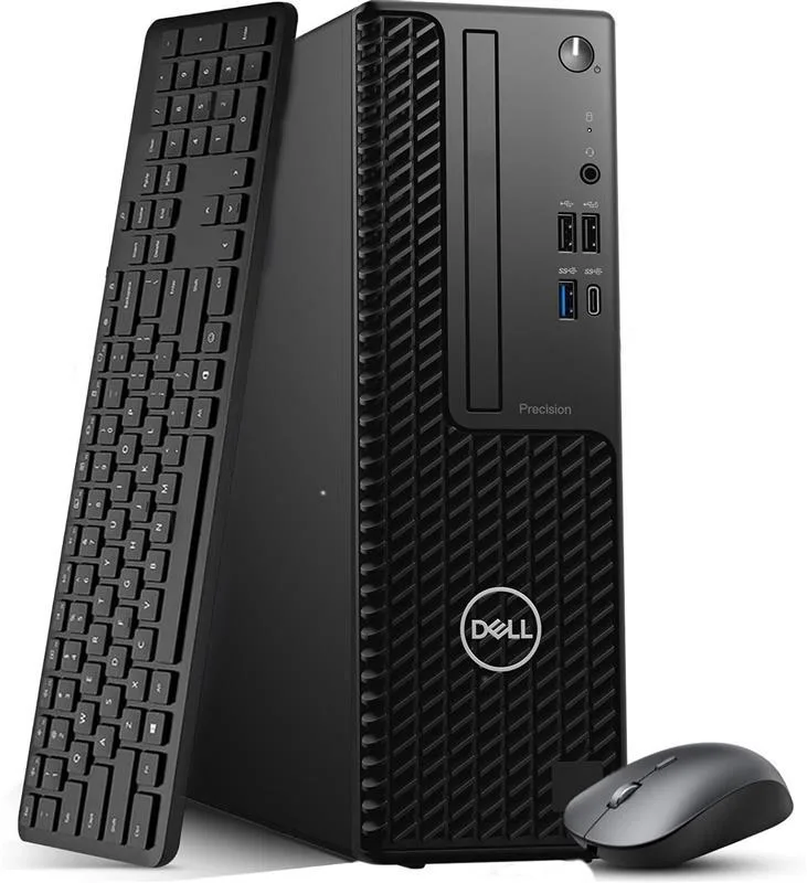 Black small-form-factor desktop tower with front USB ports