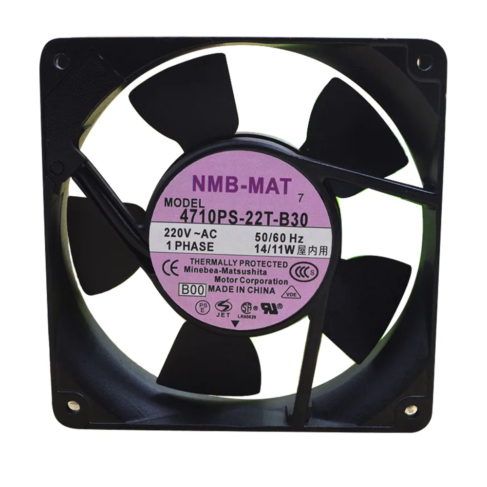 Fans Fans 4710PS-22T-B30Size case fan 120×120×25 mm 220 V 2700 rpm 14/11 W 38 dB double ball bearing — product photo