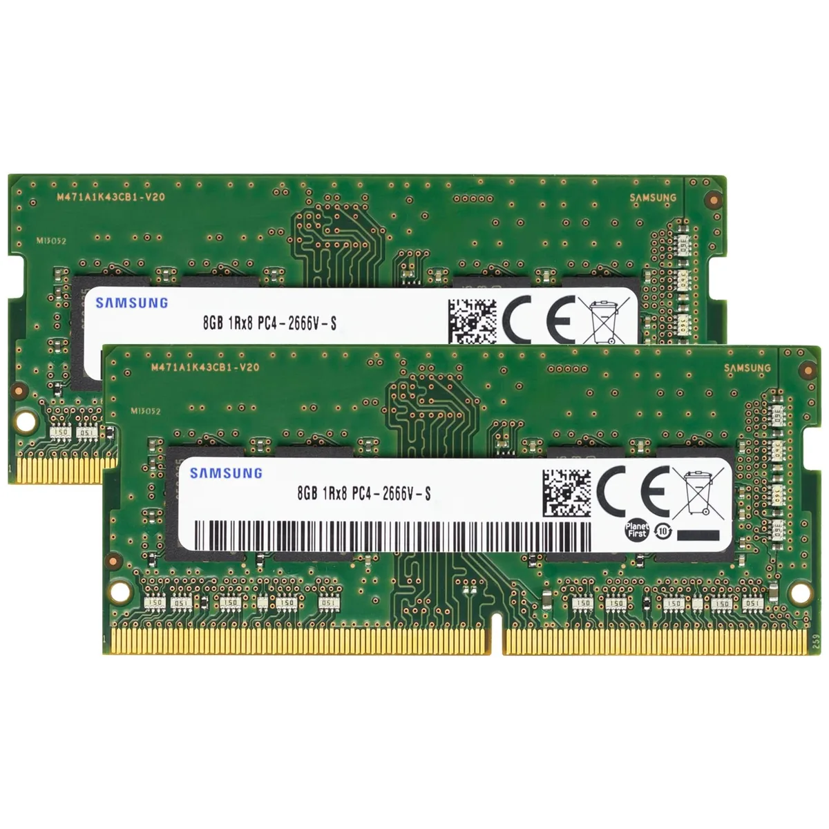 SAMSUNG SAMSUNG 16GB (2x8GB) DDR4 2666MHz CL19 SODIMM 1Rx8 1.2V 260-Pin laptop RAM — ภาพสินค้า