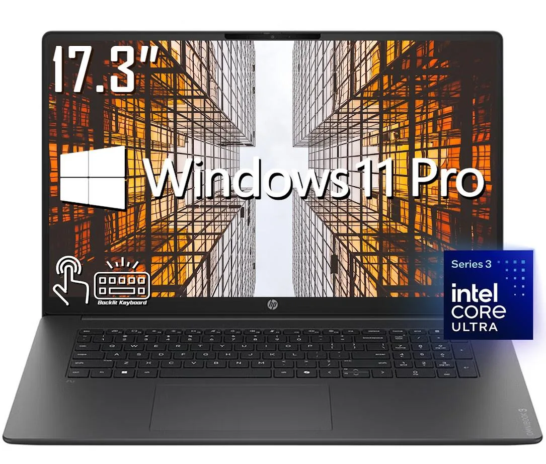HP HP OmniBook 3 17.3" Touch Business Laptop Ultra 7 355 64GB 2TB — 商品写真