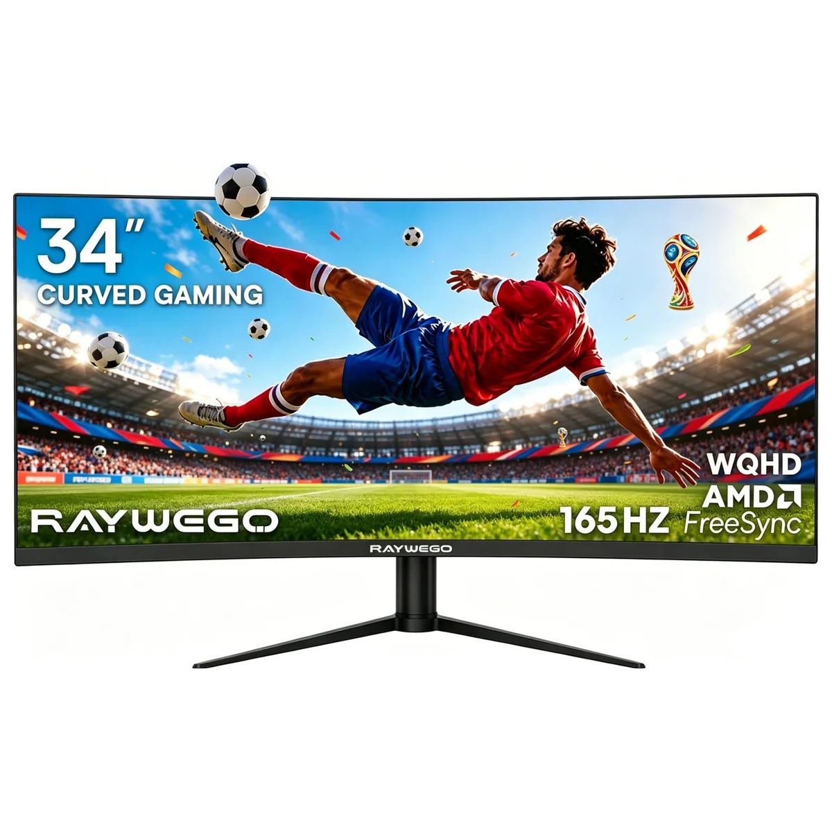 Raywego Raywego 34" UWQHD 165Hz Curved Gaming Monitor — photo du produit