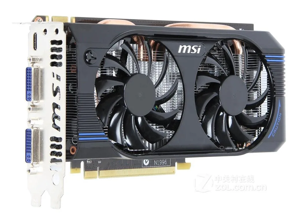 MSI GeForce GTX 560 SE graphics card with dual-fan cooler and dual 6-pin power connectors