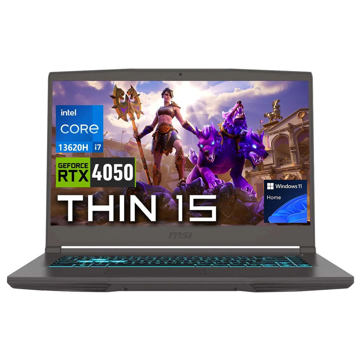 MSI MSI Thin 15 laptop i7-13620H RTX 4050 32GB 2TB 15.6" 144Hz — product photo